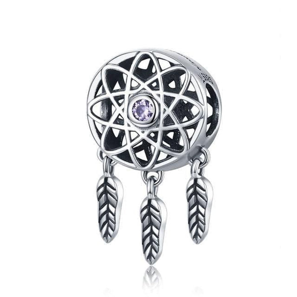 925 Sterling Silver Bohemian Dream Catcher Pendant Necklace Charm Jewelry Without Chain