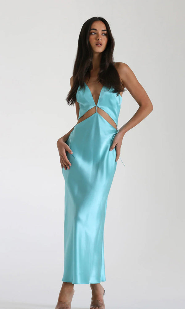 Iris Maxi Dress in Turquoise