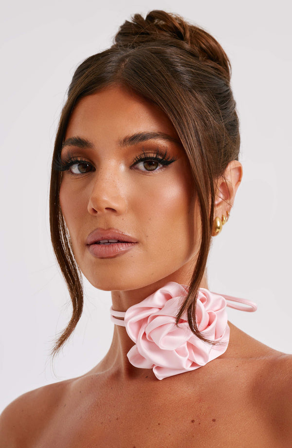 India Floral Neck Tie in Blush
