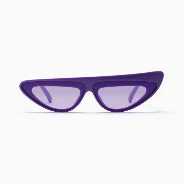 Time Fly Back '90s It Girl gafas de sol espaciales con forma de ojo de gato - Púrpura